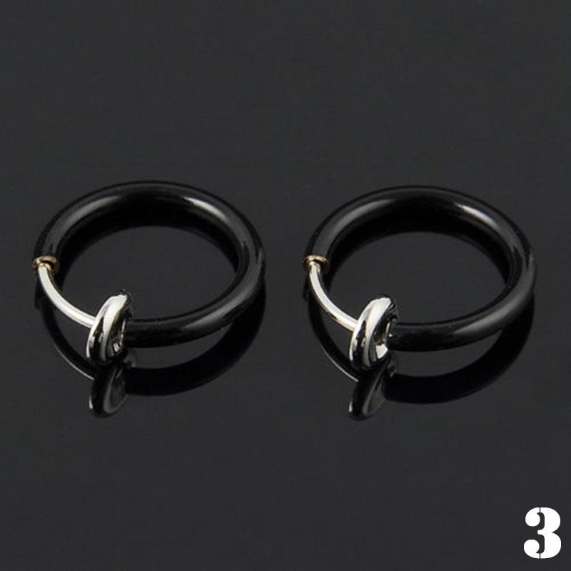 Kjendis 3 par Falsk Nese Lepper Ring Fjærklemme Hoop Øredobb Unisex Piercing Septum