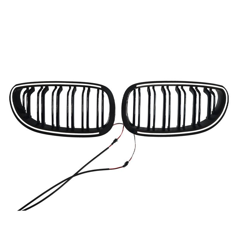 

For BMW 5 Series E60 E61 M5 2003-2010 520i 535i 545i 550i Double Slat Front Kidney LED Light Grille Grill Tuning Accessories