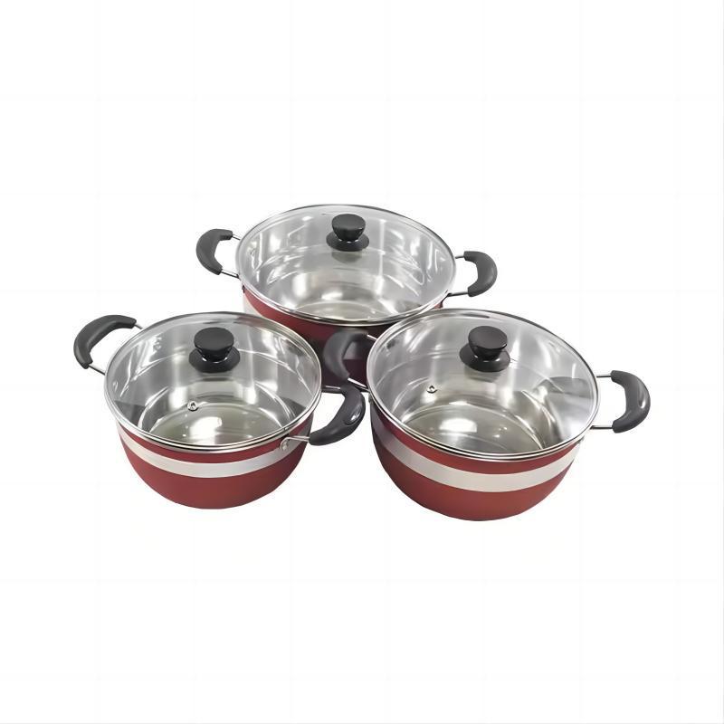 12-Piece Stainless Steel Cookware Set with Thickened Composite Bottom: Includes Frying Pan, Soup Pot, and Milk Pot.