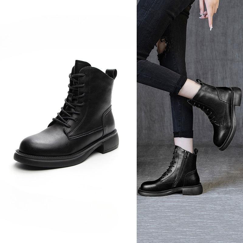 Scarpe e Stivali più Venduti Stivaletti da Donna a Suola Spessa Stivali Versatili e Sottili