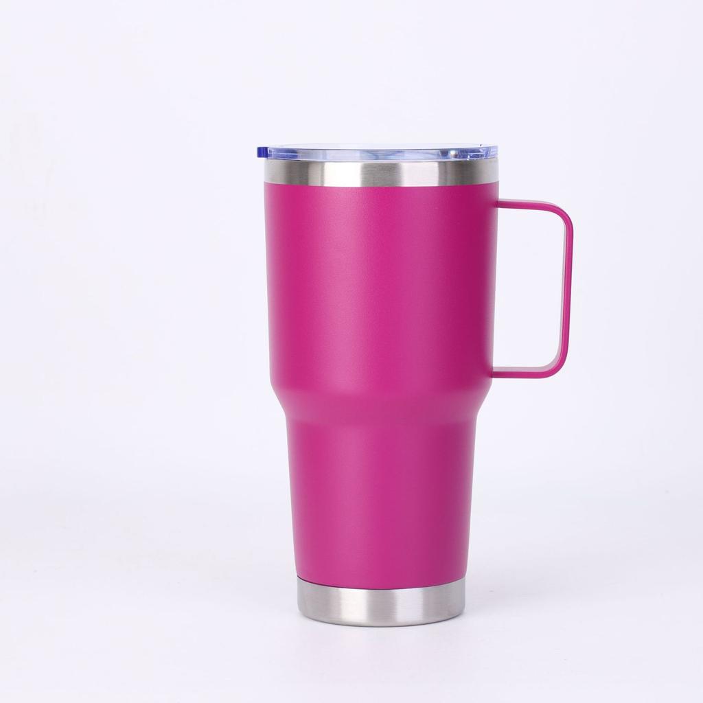 20oz/30oz Stainless Steel Car Thermos Bottle Tumbler with Handle Lid Insulated Travel Coffee Mug Double Wall Keep Drink Hot/Cold