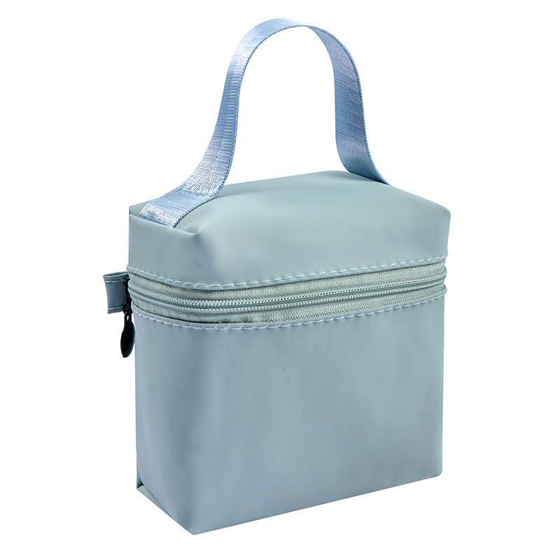 Nylon Portable Waterproof Makeup Bag With Handle For Travel And Home Storage