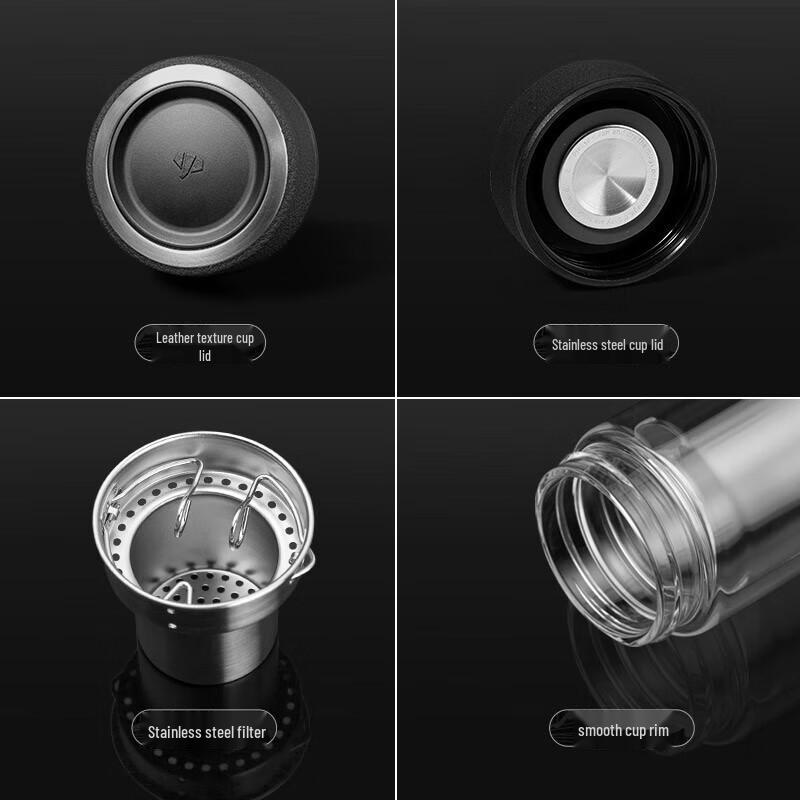 Wanxiang Double-Layer Tea Infuser Glass Bottle