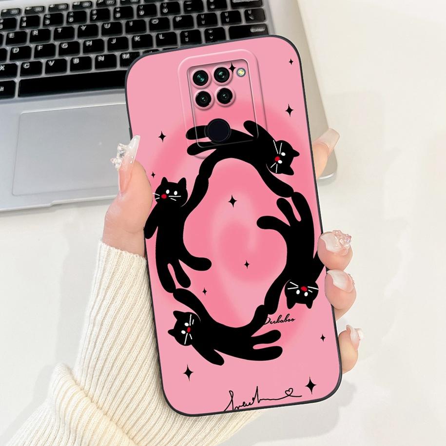 For Xiaomi Redmi Note 9 Case Cute Cartoon Panda Rabbit Liquid Silicone Shockproof Bumper on Xiomi Redmi Note 9 Cover Note9 Funda