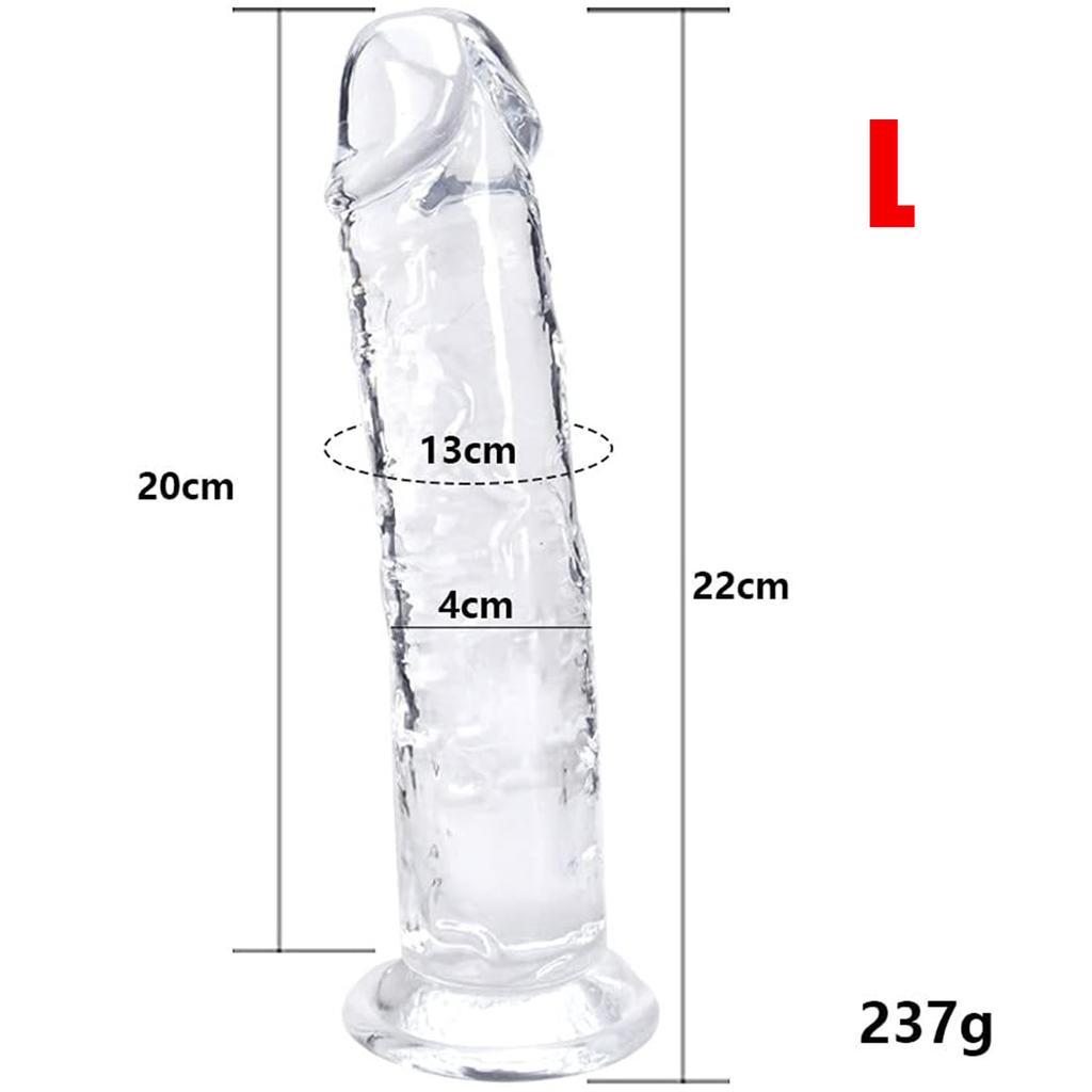 Realistic Soft Dildo for Women: 18 cm Long Sex Toy for Beginners with Jelly Texture and Suction Cup Base, Perfect Adult Sex Toy for Female Couples