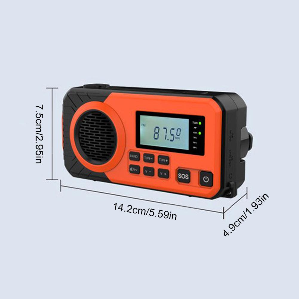 Hand Crank Emergency Radio AM/FM/SW Radio with SOS Alarm Flashlight Portable Weather Radio for Outdoor Camping and Emergency