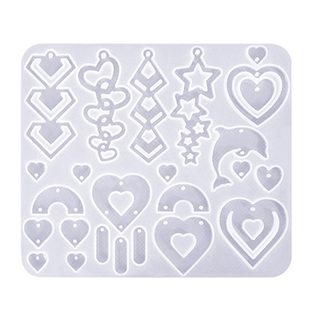 Silikonform für herzförmigen Anhänger Flexibles Accessoire Anhänger Silikonform für Schmuckstudios und Heimwerken