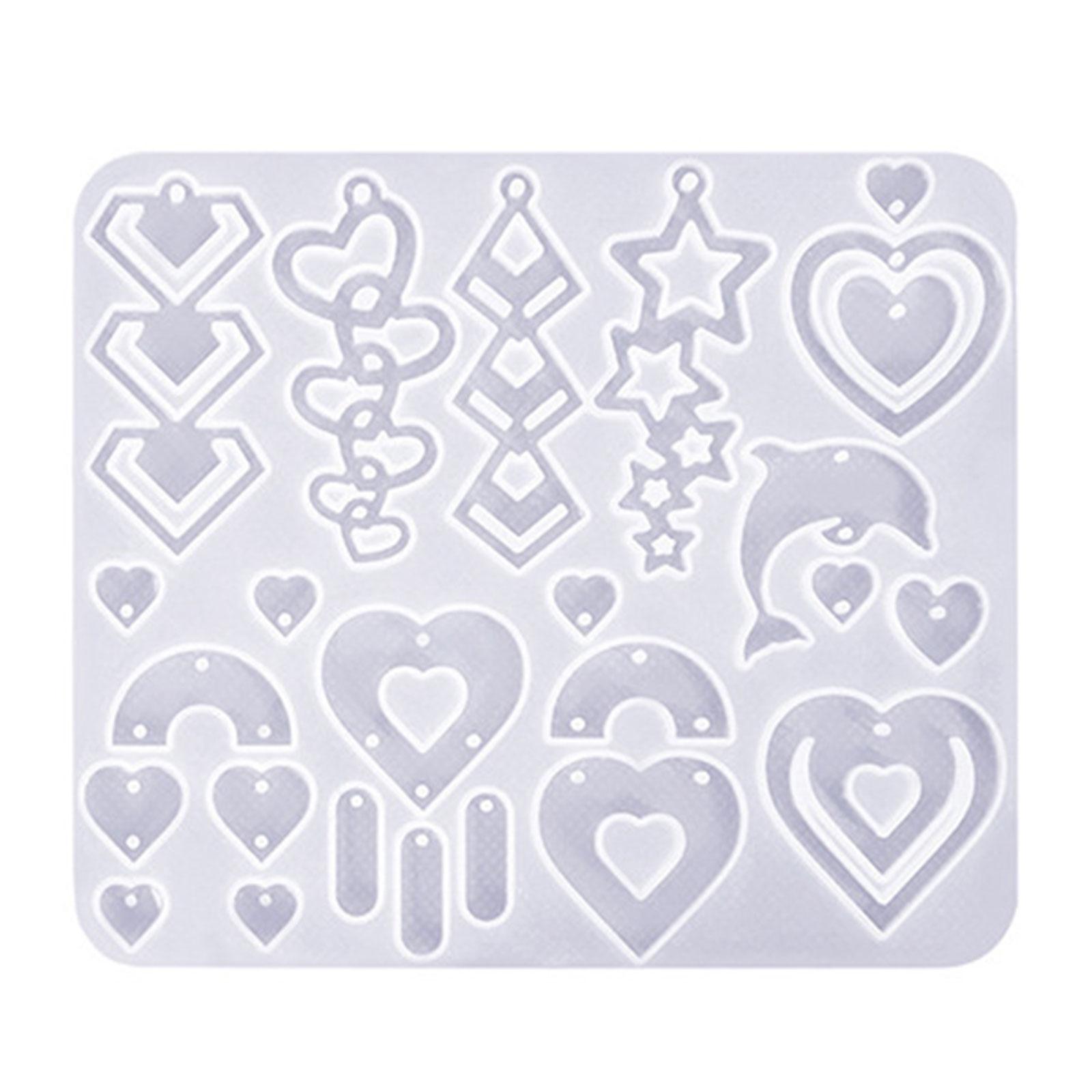 

Силиконовая форма для кулона в форме сердца, гибкий аксессуар, кулон, силиконовая форма для ювелирных студий и домашнего творчества 1