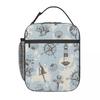 Navy Ship Nautical Anchor And Ship Wheel Ocean Insulated Lunch Bag for Women Kids Portable Food Boxes Thermal Lunch Box Tote