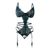Ladies Erotic Lingerie Sexy Strap Lace Hollow  Set Without Steel Rings