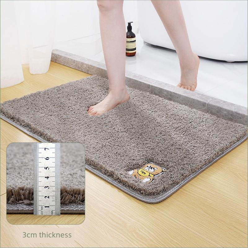 Bathroom Floor Mat, Water-Absorbent Bathroom Foot Mat, Non-Slip Mat, Carpet Mat, Toilet Door Mat, Household Plush Special Mat
