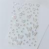 Mehrfarbige Strasssteine Glitzernde Aufkleber Liebe Schmetterlinge Make-up DIY Augen Gesicht Juwelen Aufkleber Geeignet für Tanzaufführungen Partys Bühne Cosplay
