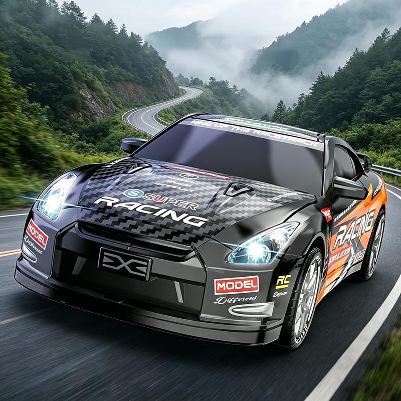1:43 Scale 4WD RC Remote Control Mini Racing Car Model Set 2.4G Drift Led Lights High-Speed Sports Vehicle AE86 Kid Adults Toys