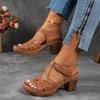 Shoes for Women Summer Fashion Women High Heel Platform Sandals Plus Size 36-43 Sandalias De Mujer Casual Beach Shoes