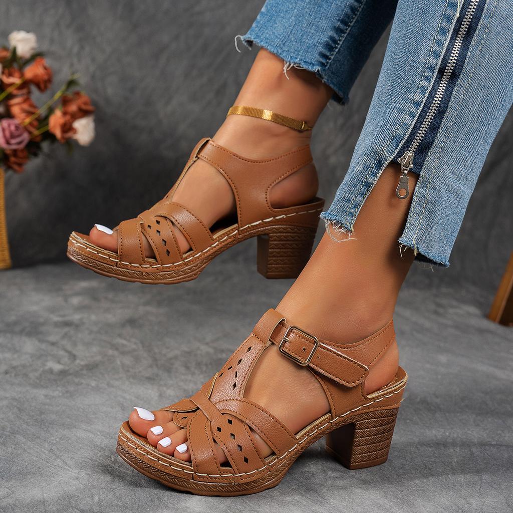 Shoes for Women Summer Fashion Women High Heel Platform Sandals Plus Size 36-43 Sandalias De Mujer Casual Beach Shoes