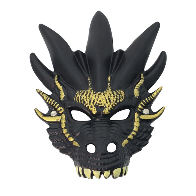 Dragon Head Mask for Women Men Masquerade Dragon Head Full Face Mask Halloween Animal Mask Halloween Cosplay Accessories