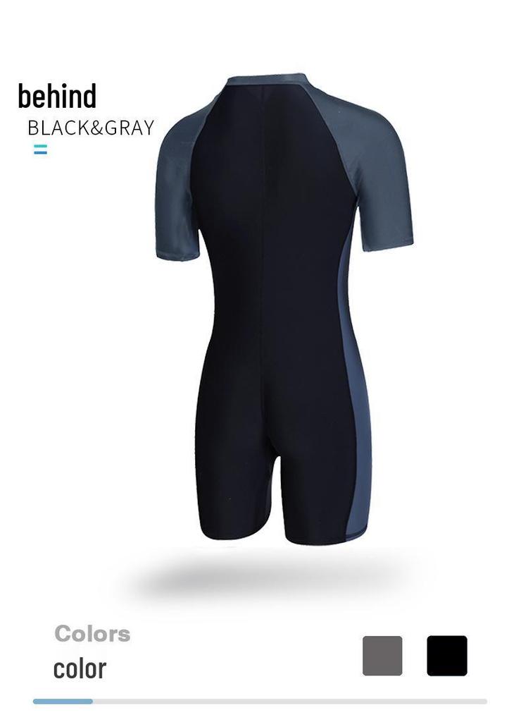 Men's Long Sleeve One-Piece Plus Size Quick Dry Swimsuit