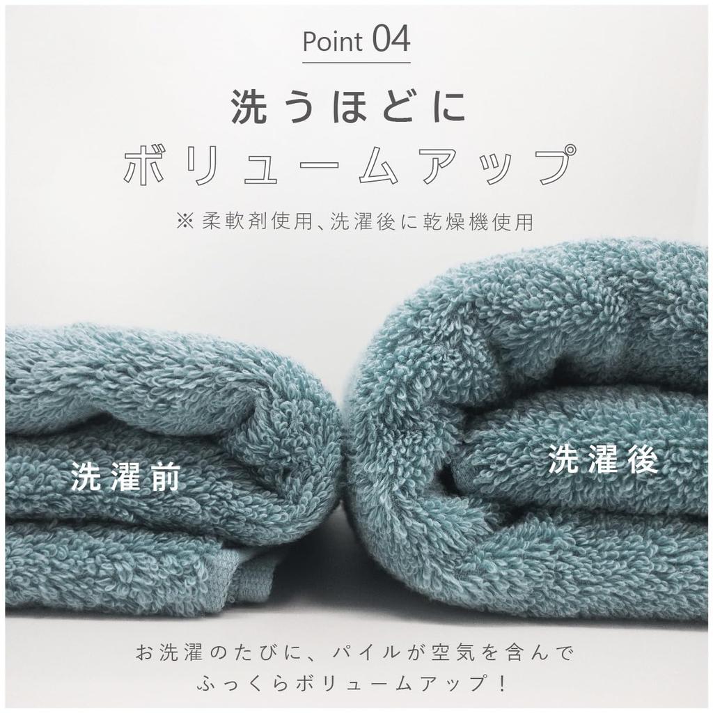 Like a Cloud Towel Set of 5 Mini Bath Towels (50x100cm) and Face Towels (Fluffy) Navy X Gray