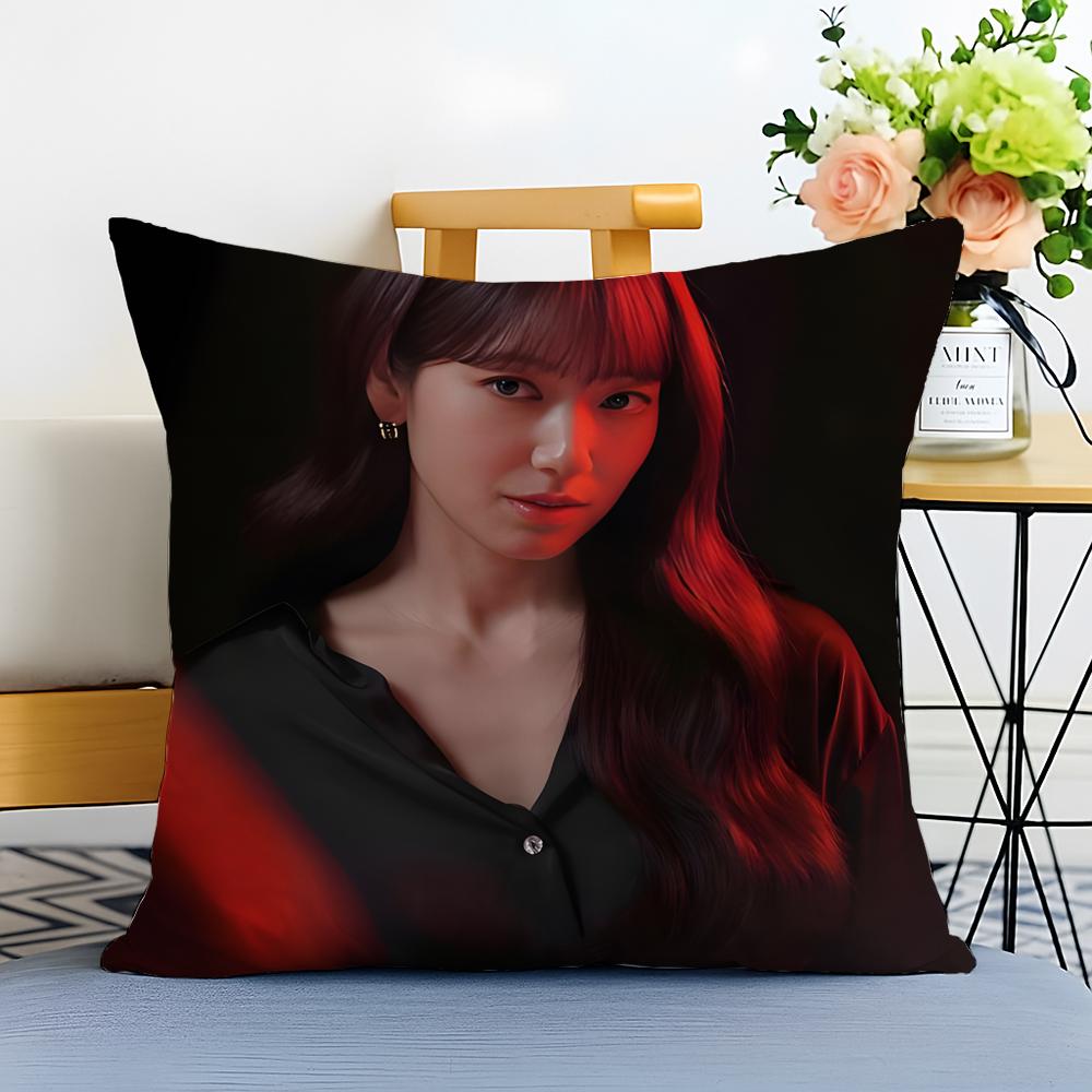 Actress Sweet P-Park Shin Hye Cushion Cover Washable Linen Pillowcase Soft For Sofa Bed Cozy Home Room Decor