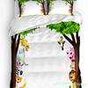 3pcs Bedding Set Cartoon Hot Air Balloon Home Textile Duvet Cover Pillow Case Boy Kid Teen Girl Bedding Covers Set