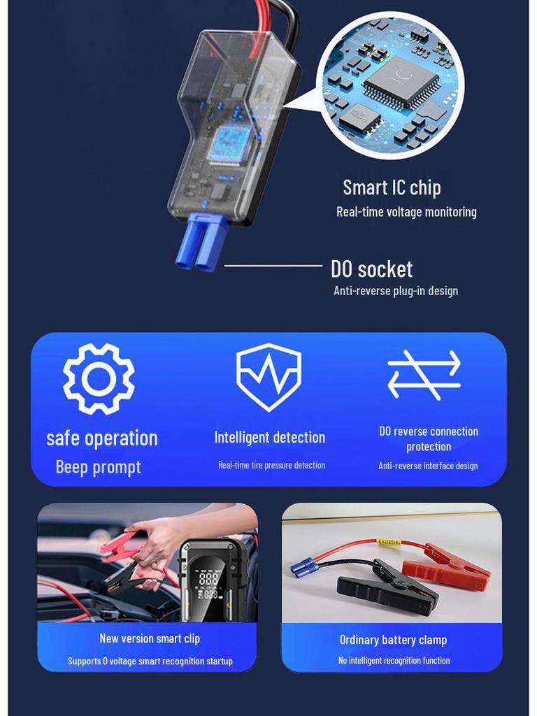 Tragbarer Multifunktions-Auto-Starthilfe mit Luftpumpe
