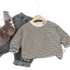 Children'S Long-Sleeved T-Shirt Spring And Autumn New Korean Version Of Boys' Striped Pullover Bottoming Shirt Children'S Clothing H0357