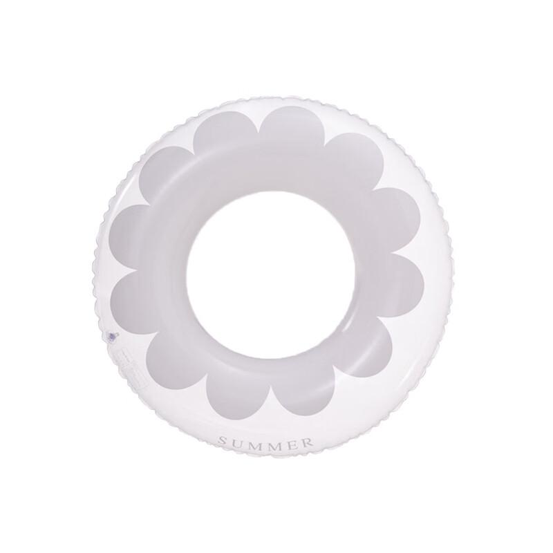 Adult White Floral Inflatable Swimming Ring Set