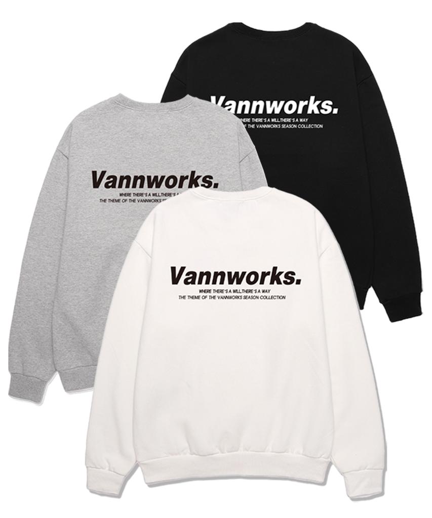 VANNWORKS Minimalism Logo 2 Sweatshirt (Vls0114) Black (B Type)