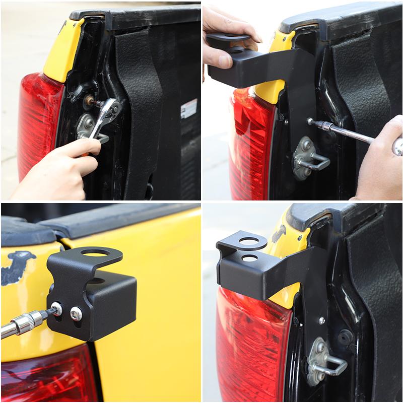 Carbon Steel Car Tailgate Rear Antenna Mount Holder Bracket Flag Pole Holder Stand For Toyota Tundra 2007-2013 Car Accessories