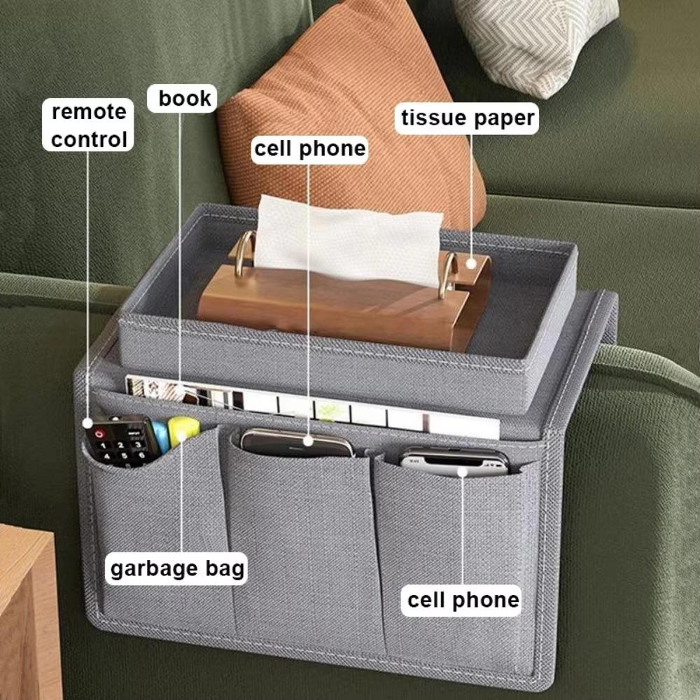 Sofa Storage Bag for TV Remote Control Cellphone Storage Living Room Sofa Armrest Organizering Coffee Cup Tissue Organizer Bags