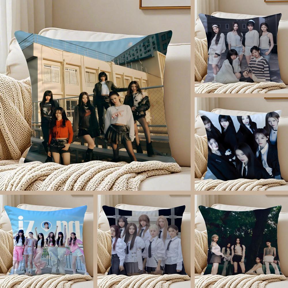 GirlGroup Kpop Iizna Cushion Cover Pillowcase Antidustmite Living Room Sofa Decor Cushion Room