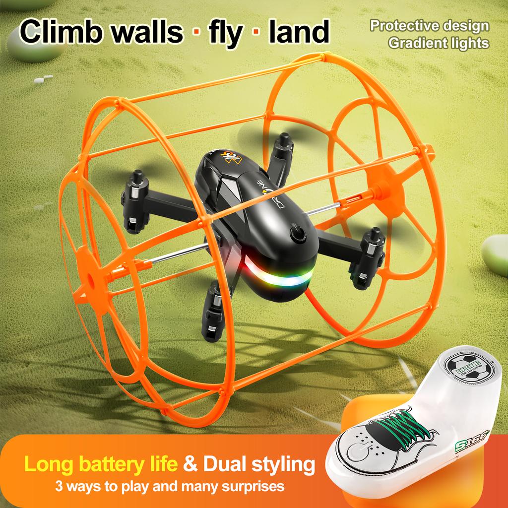 New S166 Mini Drone With Light Climb Wall Toy Remote Control Helicopter Rc Plane Dron Quadcopter RC Toys Boys Gift For Kids