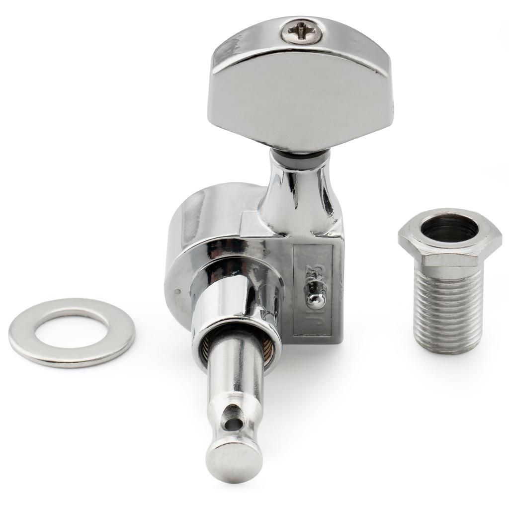 Musiclily Pro 6-Piece Single-Pin Guitar Tuners, Square, for SQ Strat/Telecaster Electric Guitars, Chrome