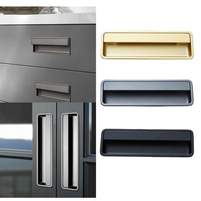 Furniture Recessed Door Handle Aluminium Alloy Sliding Door Pull New Door Handlebar  Cabinet