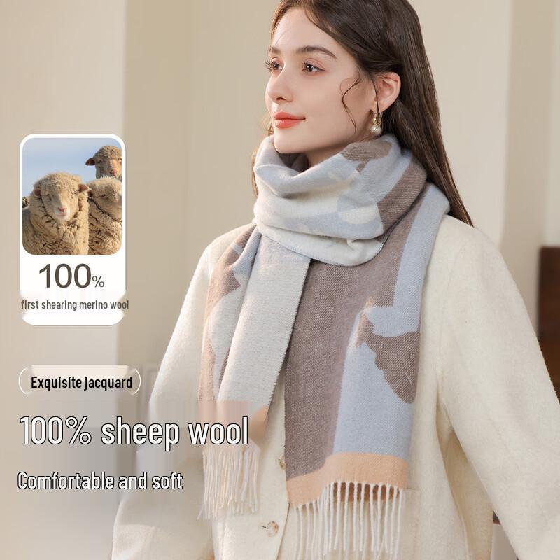 

Women s Pure Merino Wool Narrow Scarf One Size (164x30cm)