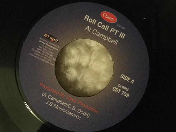 

7inch Record AL CAMPBELL WINSTON ROSE Roll Call Real Sax CRT759 Charm 1999 UK Reggae Ska Dub Used