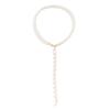 Simple And Versatile Imitation Pearl Round Bead Collarbone Necklace, Fashionable And Retro Long Fringed Necklace.