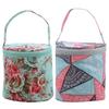 Borsa porta gomitoli rotonda per lana da maglia, organizer per sacchetti di lana, uncinetto, aghi da cucito, borsa a mano, attrezzi per tessitura, accessori, ciotola, borse per artigianato, tote