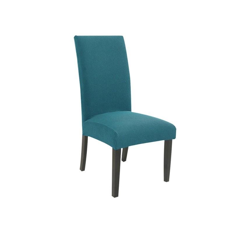Stretch Jacquard Dining Chair Cover Solid Color Dustproof Seat Slipcover Elastic Anti-Cat Scratch Chair Case For Living Room