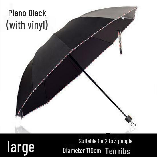 Extra-Large Reinforced Double Business Umbrella - UV Protection & Weather Resistant
