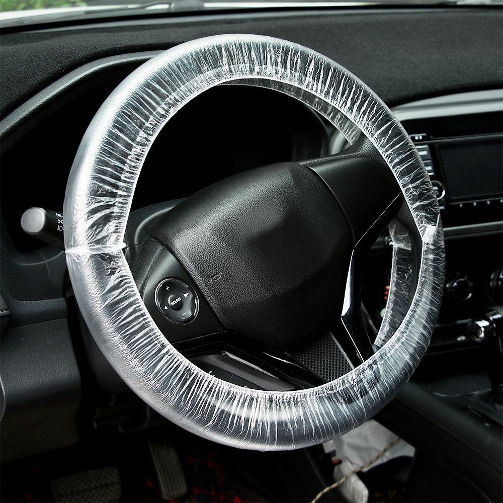 Transparent Plastic Protection Bags Car Lever Cover Seat Cover Disposable Steering Wheel Cover
