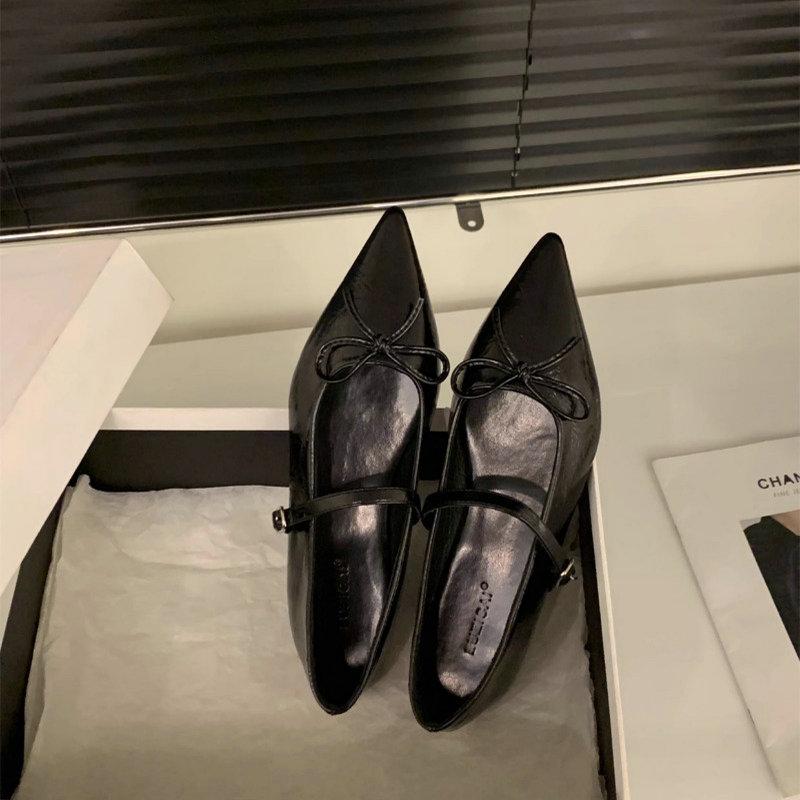 Fashion Flat Shoes for Women Spring and Autumn 2025 Pointed Silver Mary Jane Shoes Loafers Women Ladies Large Size 42 43 44