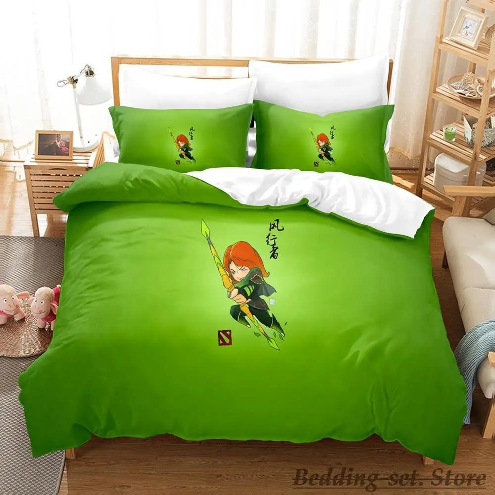 Cool Game Dota 2 Bedding Set Single Twin Full Queen King Size Bed Set Adult Kid Bedroom Duvetcover Sets Anime Parure De Lit Bed