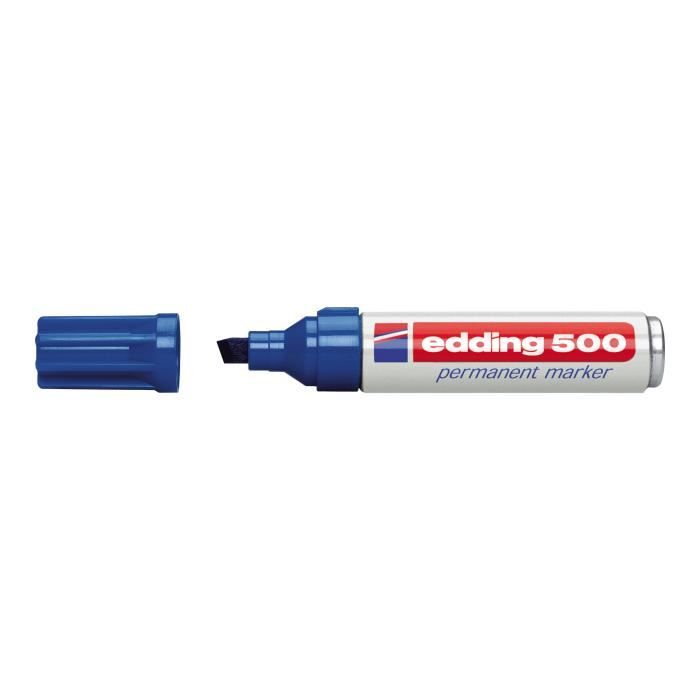 Edding 500 Marqueur Permanent Pour Verre, Métal, Plastique Bleu 2-7 Mm
