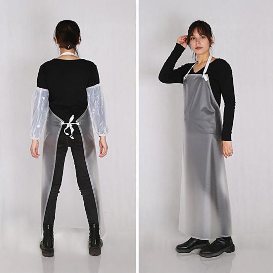 Waterproof Transparent PVC 31" Unisex Heavy Duty Apron 43" x Aprons Clear Plastic Oil Stain