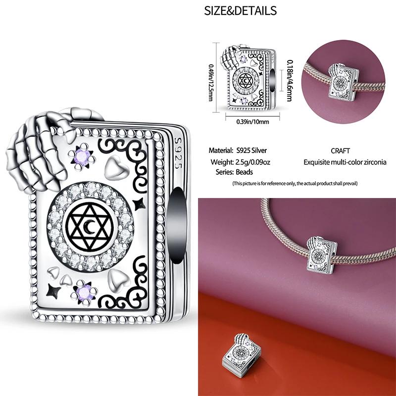 New Coppering Halloween Witch Skeleton Bat Charm Chain Beaded Fit Original Bracelet Diy Ladies Jewelry