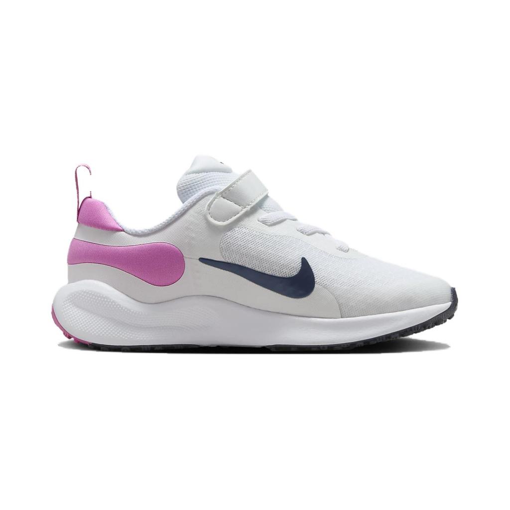 Nike REVOLUTION 7 Breathable Low Top Kids' Running Shoes White Pink Children Aged 3 7 Years Old FB7690-103