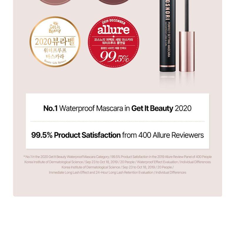 COSNORI - Perfect Setting Mascara Waterproof Long & Curl - 5 Colors