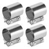 MANCHAP 4 Pack 2.5" Bat Joint Exhaust Band Clamp Stainless Steel Bat Joint Exhaust
