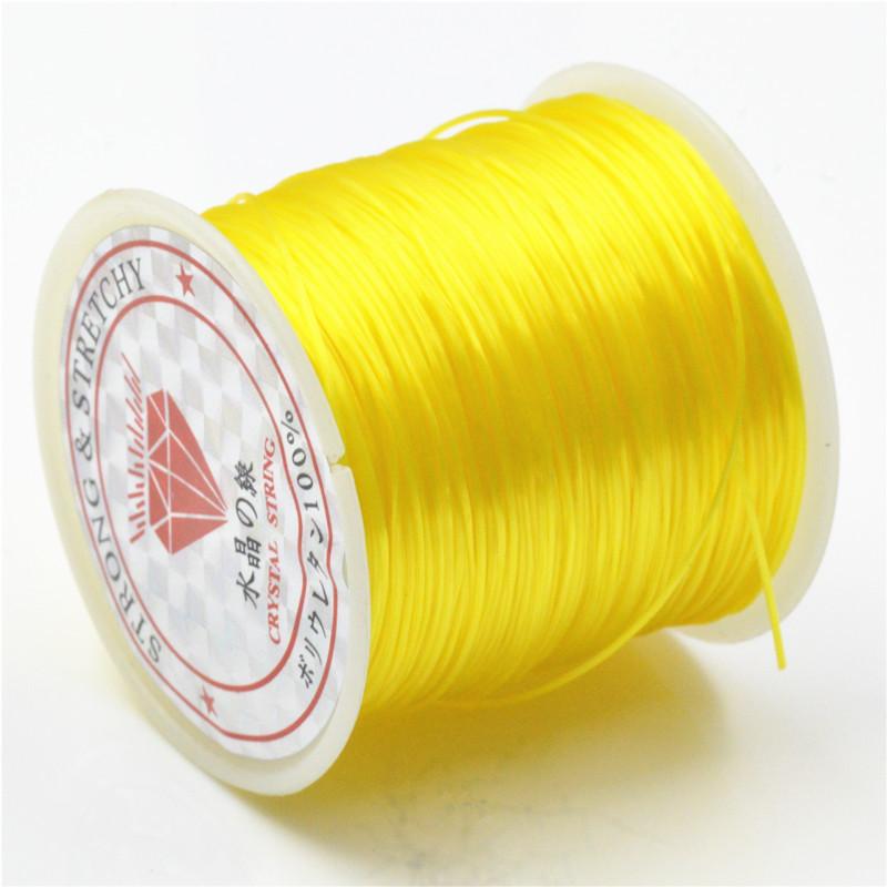 Crystal Elastic Line, Flat Rubber Band Rope 60 Meters Per Roll, Bead Line Diy Jewelry Accessories